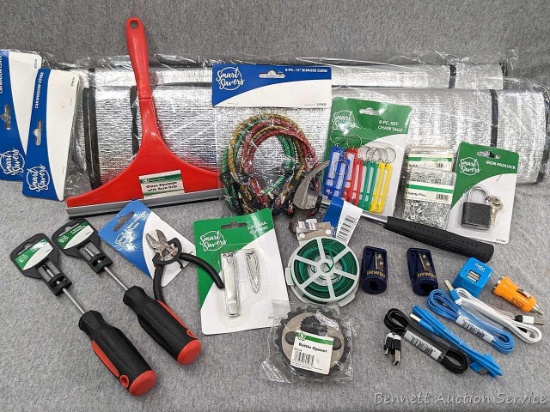 Nice car/household goodies including small hammer, mini diagonal pliers, Irwin carpenter pencil