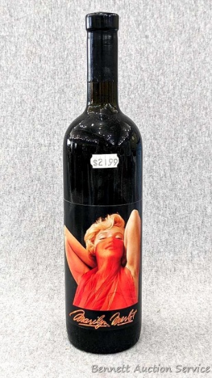 No shipping, must be 21 to purchase. Marilyn Monroe "Marilyn Merlot" 1997 Napa Valley Merlot wine