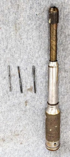 Antique push drill was made by Goodell Brothers of Greenfield Mass and patented Nov. 17th, 1891.