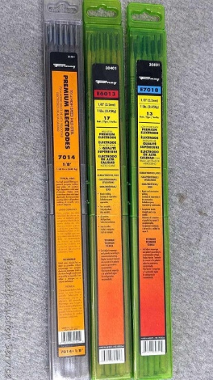 Forney welding rods including 7014 1/8" & E6013 1/8" high speed mild steel premium electrodes and
