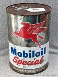 Mobiloil Special with flying red horse tin; measures 6-1/2