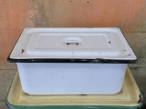 Pickup in Rib Lake. Four wonderful enameled refrigerator dishes with lids up to 14
