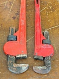 Pickup in Rib Lake. Pair of heavy duty pipe wrenches are 14