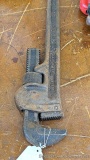 Pickup in Rib Lake. Large Ridgid pipe wrench with good jaws. Measures over 2' with jaws all of the
