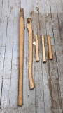 Pickup in Rib Lake. 4' cant hook handle, 3' American Hickory char grain axe handle, three hammer