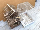 Pickup in Rib Lake. A pair of bird cages. One for decoration, one for live animals. Wooden