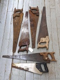 Pickup in Rib Lake. Assortment of 6 hand saws, a little rusty but usable. Would also make great