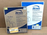 NIP Bemis Commercial heavy-duty round bowl toilet seat; NIP Bemis Commercial heavy-duty elongated