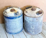 Pickup in Rib Lake. Will ship without liquid. Pair of large vintage metal gas cans. Taller measures