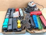 Pickup in Rib Lake. Lionel and other train cars, tracks, transformer. All are have a bit of
