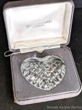 Pickup in Rib Lake. Leaded crystal heart is displayed in a Waterford Crystal box. I don't see a mark