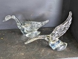 Pickup in Rib Lake. Pair of glass swans are in very good condition. Widest swan is 8-3/4