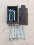 Pickup in Rib Lake. Tiny Craftsman combination wrench set in a box jointed crate with sliding lid.