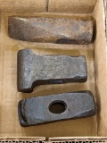 Pickup in Rib Lake. Three forging fuller or hardy heads including round, diagonal peen and cross