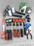 Perfect tool box starter set incl small hammers, nut drivers, Phillips head screw driver, Slotted