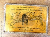 Pickup in Rib Lake. Vintage promotional piece for Jim Clark Guns, Ammunition & Sporting Goods