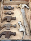 Pickup in Rib Lake. Four claw hammer heads, two ball peen hammer heads, more.