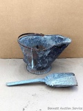 Pickup in Rib Lake. Coal scuttle with galvanized ash scoop. Scuttle is 17