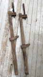 Pickup in Rib Lake. Two 4' wooden bar clamps would make a great repurposed project or display piece.