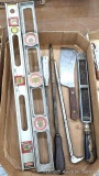 Pickup in Rib Lake. Craftsman level, Proto level, screwdriver, pry bar, cleaver knife, Stanley file