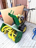 Pickup in Rib Lake. John Deere 1032 snow blower with tire chains and electric start. Machine has a
