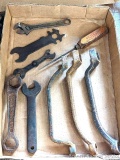 Pickup in Rib Lake. Wrenches by Ford and other including tungsten spark plug wrench; Scheidt