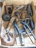 Pickup in Rib Lake. Hand forged and other hooks, also brace, pliers, and more.