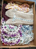 Pickup in Rib Lake. Crocheted apron, doilies, edging, more.