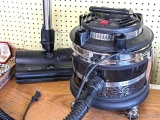 Pickup in Rib Lake. Filter Queen Majestic canister vacuum, powers up.
