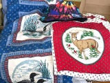 Pickup in Rib Lake. Nice heavy quilt with loon or Northwoods duvet cover, plus another throw.
