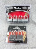Two packages of Master Lock padlocks, each set of locks are keyed alike. Set of 2 with better cut