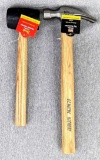 Do It Best 20 oz rip hammer with hickory handle, and a 16 oz rubber mallet with hardwood handle.