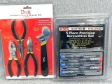 NIP Do It Best 5-pc Precision Screwdriver set and Do It Best 4-pc pliers and adjustable wrench set.