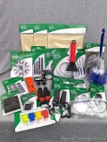 Plethora of things for your home incl tweezers, screwdriver, small level, padlock, hose clamps,