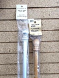 Set of 2 flag poles for your home. One is wooden and one is aluminum, both measure nearly 5 ft tall.