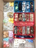 Variety of beads, buttons, gems, more for bead projects and craft stashes.