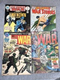 Four DC Comic Star Spangled War comic books. All in good condition. Dates late 1960s and 1970s.