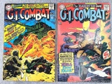 Two DC Comic G.I. Combat comic books both copyright 1967 and in good condition.