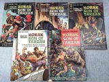 Five Gold Key comic books from the Korak Son of Tarzan series, copyright dates all 1964.