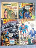 4 DC Superman comics, no 211, November 1968, good condition; no 214, February 1969, poor condition -