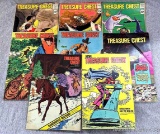 8 Treasure Chest comics, Vol 26, no's 1, 3, 5, 7, 8, Dates October 1970 - May 1971; Vol 27, no's 2,