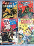 4 comics incl US Fighting Men, no 15, 1964, in good condition for age; War Stories Combat Wake