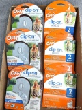 Off! clip on fan circulated mosquito repellent starter kits and refills. Lot includes 3 sets of