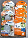 Off! clip on fan circulated mosquito repellent starter kits and refills. Lot includes 3 sets of the
