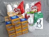 Sandwich FoldLock bags, styrofoam cups, kitchen timer, liquid measuring cup and magnifying glasses.