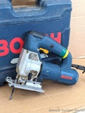 Bosch Model 1587AVS jigsaw with variable speed, oscillating action, keyless blade change, tilting