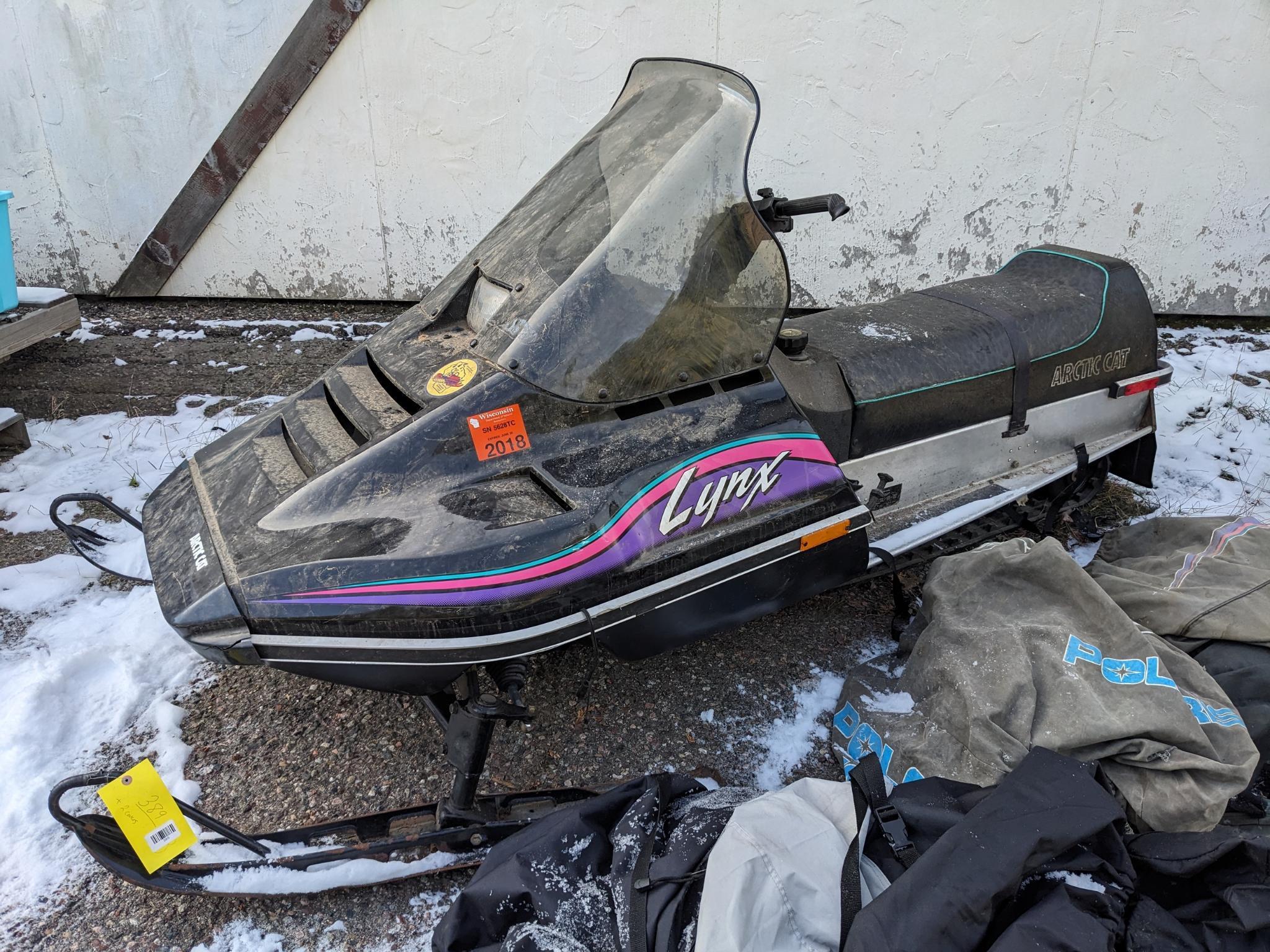 1992 Arctic Cat Lynx electric start snowmobile | Proxibid