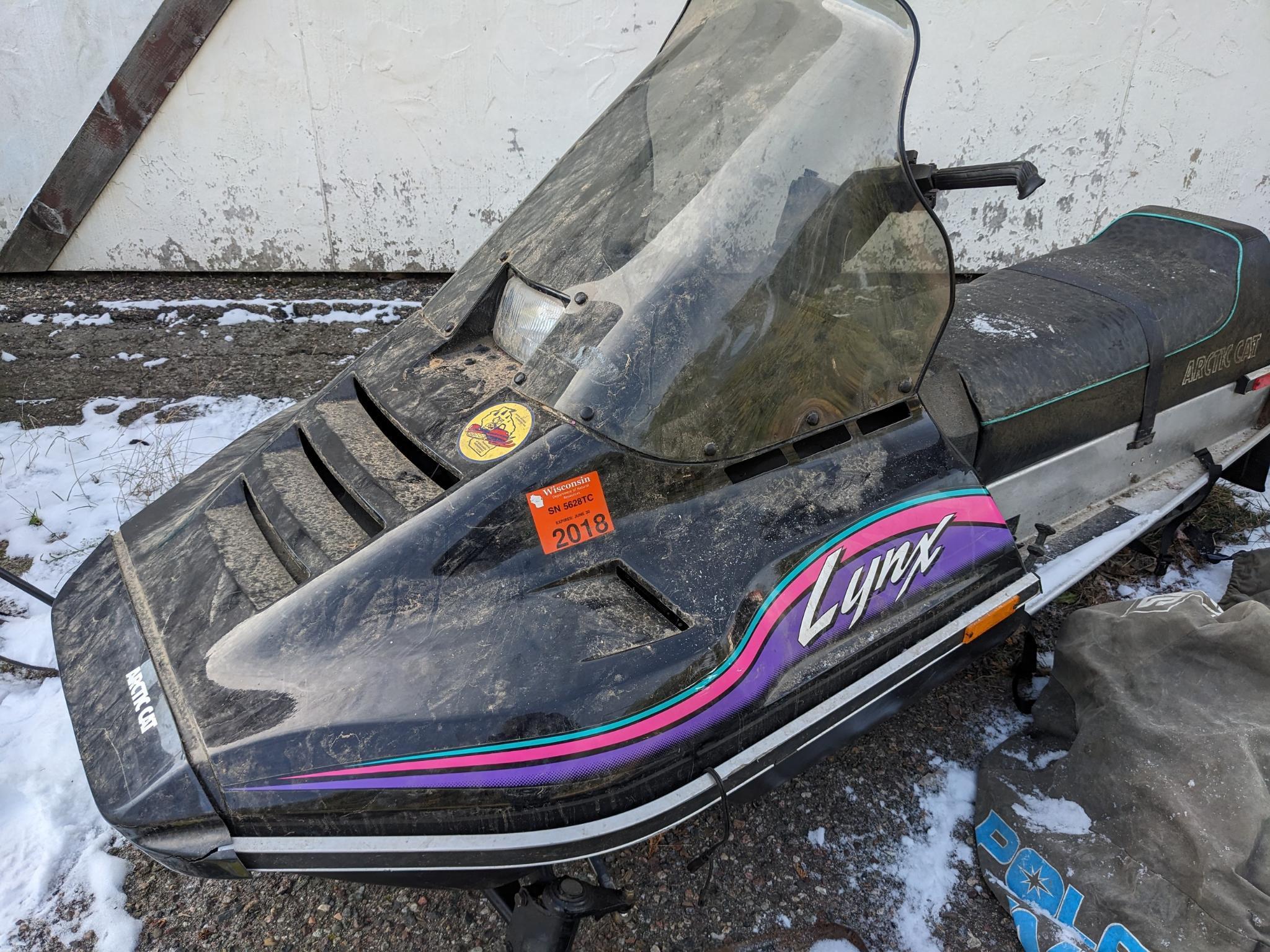 1992 Arctic Cat Lynx electric start snowmobile | Proxibid