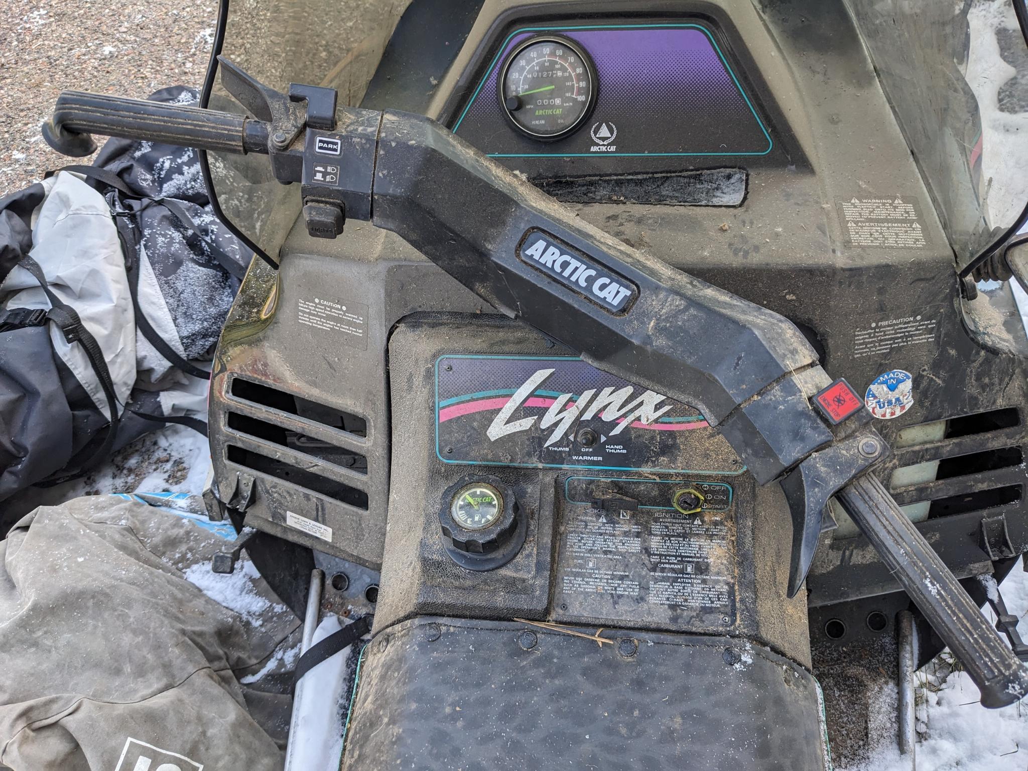 1992 Arctic Cat Lynx electric start snowmobile | Proxibid