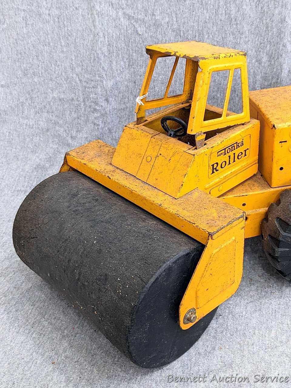 Yellow Mighty Tonka Roller metal toy truck. Proxibid